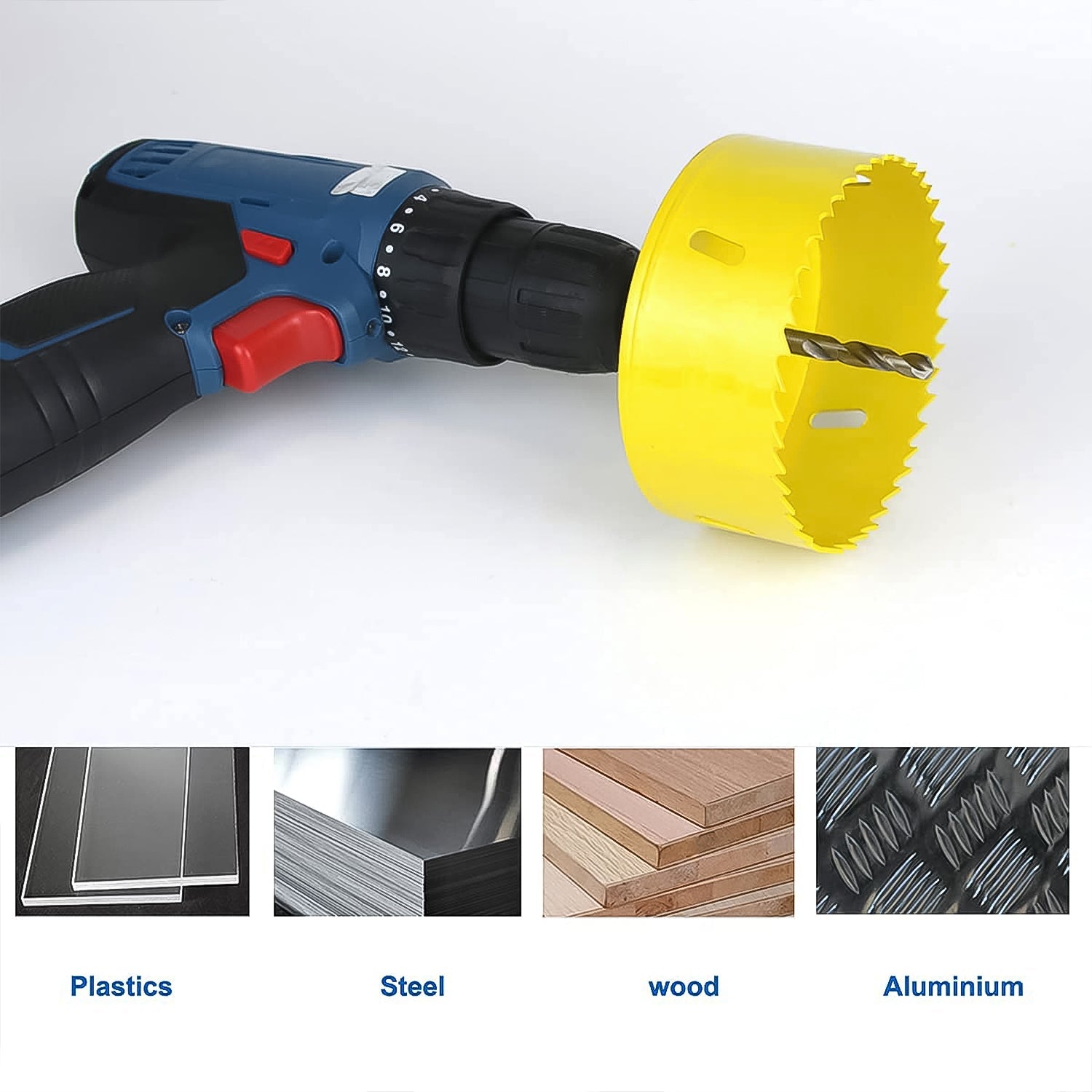 Door Lock Installation (22mmx150mm) Hole Saw Kit (1 Set) Door Lock Installation (22mmx150mm) Hole Saw Kit (1 Set)